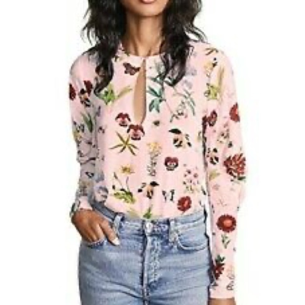 Joie Liseli Plush Botanical Pullover Blouse - Picture 3 of 15